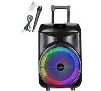 Inovalley Enceinte trolley KA122 700W Bluetooth Lumineuse Noir G