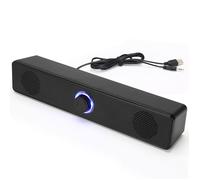 Haut-parleurs Bluetooth pour PC, haut-parleurs d'ordinateur Smalody, haut-parleurs USB pour barre, haut-parleurs de jeu avec lum