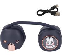 Haut-Parleurs Bluetooth Tour De Cou, Haut-Parleur Sans Fil Portable De Type C Suspendu Avec Lumière Led Pour Le Cyclisme En Plein Air(Bleu Foncé)[X1018]