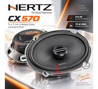Hertz CX 570 - Paire de coaxiaux Deux Voies 5"x7" 210W Puissance crête