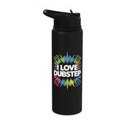 Haut-parleurs colorés I Love Dubstep Stainless Steel Insulated Water Bottle