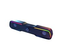 Haut-parleurs de bureau, modes d'éclairage dynamiques et commandes tactiles, unité de haut-parleur double innovante pour un décodage clair et des