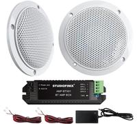 Haut-Parleurs De Plafond Bluetooth Étanches De 10,2 Cm Pour Salle De Bain, Cuisine, Maison, Extérieur, Camping-Car, Chariot De Golf, Bateau Avec Montage Encastré (Blanc)[Z644]