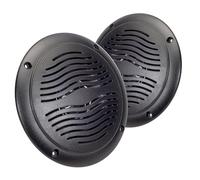Haut-parleurs d'extérieur résistants à l'eau de 13 cm, double cône, pic de puissance 25 W, compatibles avec les véhicules nautiques et camping-cars, noir