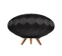 Haut-parleurs Dock Construction en métal avec tampon en bois absorbant les chocs pour haut-parleurs de formation en noir et blanc