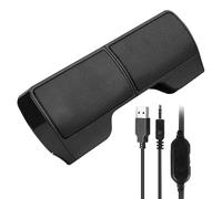 Haut-parleurs d'ordinateur alimentés par USB - Mini barre de son externe à clipser, appareil audio multimédia filaire, boîte stéréo portable, accessoire compact pour ordinateur portable, enceintes