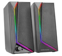 Mars Gaming Haut-parleurs MS72 Gaming – 15W RGB Flow USB & Jack 3,5 mm Noir