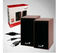 Haut-parleurs - GENIUS - SP-HF180 - Bois - USB - 6W - Stéréo