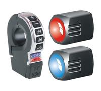 Haut-parleurs Guidon sans Fil - Système Audio Étanche, Boîtier De Montage Robuste, Stéréo 20W X 2 + Pilotes 2,5 Pouces, Composite ABS De Haute Qualité - pour Moto Et Scooter