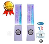 Haut-parleurs LED - INN® - Président eau - Effet lumineux - Son stéréo - Connecteur 3,5 mm