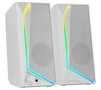 Haut-parleurs Mars Gaming MS72 15W RGB, USB/Jack, Blanc
