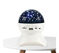 Haut-parleurs portables sans fil - Veilleuse chargeant de la musique, éclairage de haut-parleur, projecteur coloré avec haut-parleur pour la maison, lampe de projection pour intérieur et extérieur