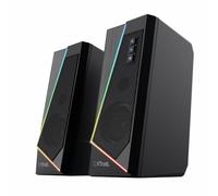 Trust Gaming GXT 609 Zoxa Système d'Enceintes, Haut-parleurs Gamer, 6 Modes d'Éclairage RGB, 12 W, Alimentation USB, Système Audio pour PC et Ordinateur Portable - Noir
