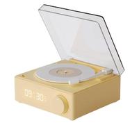 Haut-parleurs pour tourne-disque | Enceinte verticale sans fil avec réveil | Haut-parleurs de voyage sans fil, verticaux pour la plage, les fêtes, la cour, la chambre à coucher