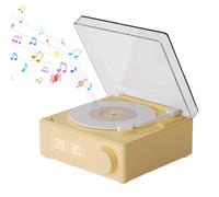 Haut-parleurs pour Tourne-Disque, Platine Vinyle avec Haut-parleurs | Tourne-Disque Vertical Haut-Parleur sans Fil avec réveil | Haut-parleurs de Platine intelligents pour Le vélo, la Cour, la Plage,