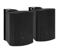 Haut-parleurs stéréo muraux 2 pcs Noir intérieur extérieur 100W,Enceintes & Haut-parleurs,5KG-70159