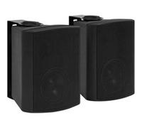 Haut parleurs stéréo muraux 2 pcs noir intérieur extérieur 100W Noir G