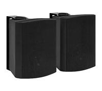 Haut-parleurs stéréo muraux 2 pcs Noir intérieur extérieur 120W,Enceintes & Haut-parleurs,8KG-70160