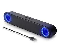 Haut-parleurs USB pour ordinateur de bureau et portable, son surround et dialogues clairs grâce à la technologie Sound Blaster. Bonne qualité.