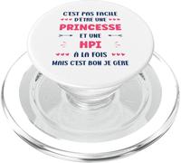 Haut Potentiel Intellectuel Femme Humour Princesse HPI PopSockets PopGrip pour MagSafe