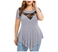 Haut pour femme longueur trois quarts pour femme, gris, 5XL