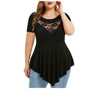 Haut pour femme longueur trois quarts pour femme, Noir , 5XL