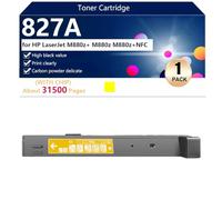 Haut Rendement 827A Cartouche de Toner de Remplacement CF300A CF301A CF303A CF302A pour HP LaserJetM880z /M880Z/M880Z NFC Imprimantes, Clair et Durable