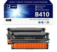 Haut Rendement B410/43979102 Battre Compatible avec Puce pour OKI B410 B430 B440 MB460 MB470 MB480 Imprimantes, Capacité d'impression 25000 Pages,Black-2 Pack