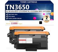Haut Rendement TN3650 Cartouche de Toner Compatible pour Brother DCP-L5510DW HL-L5210DN MFC-L5710DN Imprimantes, Claire et Durable,Black-2 Pack