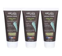 Haut Segala Argaïa Masque visage Argile Verte Masque(S) Pour Le Visage 3x100 ml