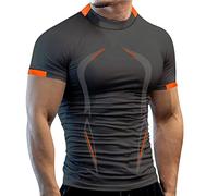 Haut Sexy Homme Moulant, Tee Shirt Musculation Homme Grande Taille,Top à Blocs De Couleurs SéChage Rapide Chemisers Comfy Respirant Mode Blouses Casual Slim Fit D'éTé Tunique