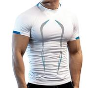 Haut Sexy Homme Moulant, Tee Shirt Musculation Homme Grande Taille,Top à Blocs De Couleurs SéChage Rapide Chemisers Comfy Respirant Mode Blouses Casual Slim Fit D'éTé Tunique