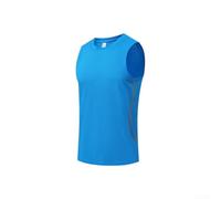 Haut sportif sans manches avec coutures latérales (bleu roi, taille L) | Dos large, mobilité maximale des épaules, couverture stable, parfait pour l'haltérophilie