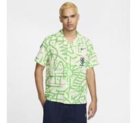 Haut style bowling à manches courtes Nike Brésil Alabaster/Light Green Spark/Deep Royal Blue L (FR 46-48)