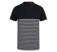 Haut T-Shirt Breton Rayé Coton Manches Courtes Col Ras Du Cou Front Row