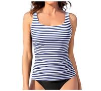 Haut Tankini pour Femme Haut de Maillot de bain avec contrôle du ventre Haut de Bikini Haut de Maillot de Bain Push-up Sexy Haut de Maillot de Bain avec Rembourrage Amovible et Bretelles réglables