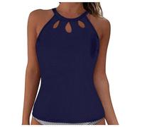 Haut Tankini pour Femme Haut de Maillot de bain avec contrôle du ventre Haut de Bikini Haut de Maillot de Bain Push-up Sexy Haut de Maillot de Bain avec Rembourrage Amovible et Bretelles réglables