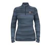 Haut technique ODLO BL TOP turtle neck l/s half zip WHISTLER (folkstone gray - india ink) Femme S