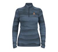ODLO Bl Top Turtle Neck L/s Half Zip - Femme - Bleu - taille XS- modèle 2024
