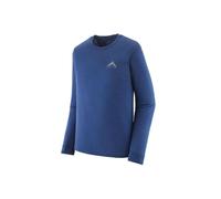 Haut technique PATAGONIA M's L/S Cap Cool Merino Blend Graphic Shirt (Driftways: Clement Blue) Homme S