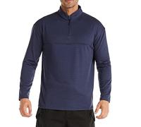 Haut thermique pour homme - Chemise basique chaude 2025 - Sous-vêtement d'entraînement chaud pour sports de plein air - Veste de base pour l'intérieur et l'extérieur - Tenue de travail, bleu marine, L