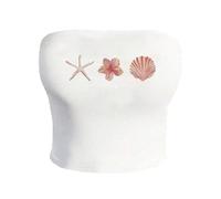 Haut tube de sortie pour femme 2025 sans bretelles Y2K bandeau sans manches pour vacances western épaules dénudées tenues de rendez-vous galant, dos nu, bustier de plage, soirée, épaules dénudées