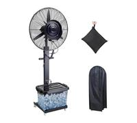 Haut Velocity Misting Fan Refroidisseur de Socle extérieur à 3 Vitesses avec Base oscillante de pulvérisation d'eau pour l'entrepôt Industriel de Patio Refroidissement à Domicile