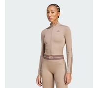 Haut zippé à côtes Hyperglam Chalky Brown / Earth Strata 2XL