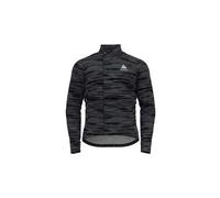 Fietsshirt Odlo Men Midlayer Full Zip Zeroweight Ceramiwarm Odlo Graphite Grey Black-L
