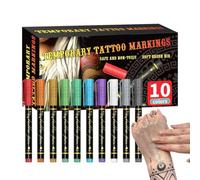 Hautbemalungsstifte 10 Farben | Waschbar & Hautfreundlich | Set mit 10 wasserlöslichen Hautbemalungsstiften - ideal für Gesichtsbemalung, Body-Art, Cosplay, Halloween und kreative Party