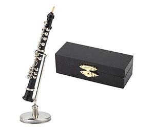 Hautbois miniature Instrument de musique miniature Modèle de hautbois Modèle d'instrument de musique Figurine de décoration de table Coffret d'anniversaire de Noël inclus