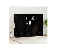 Haute armoire en chêne noir 132x35,5x103,5 cm en bois d ingénierie