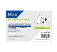 - Haute-brillance - adhésif permanent en acrylique - 105 x 210 mm 273 étiquette(s) (1 rouleau(x) x 273 Etiquettes en forme découpée - pour ColorWorks