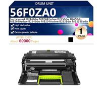 Haute Capacité 56F0ZA0 Unité de Tambour de Remplacement pour Lexmark B2442dw MB2442adwe B2650dw B2650dn MB2650adwe B2546dw MB2546adwe B2338dw Imprimantes, Nette et Durable,Black-1 Pack